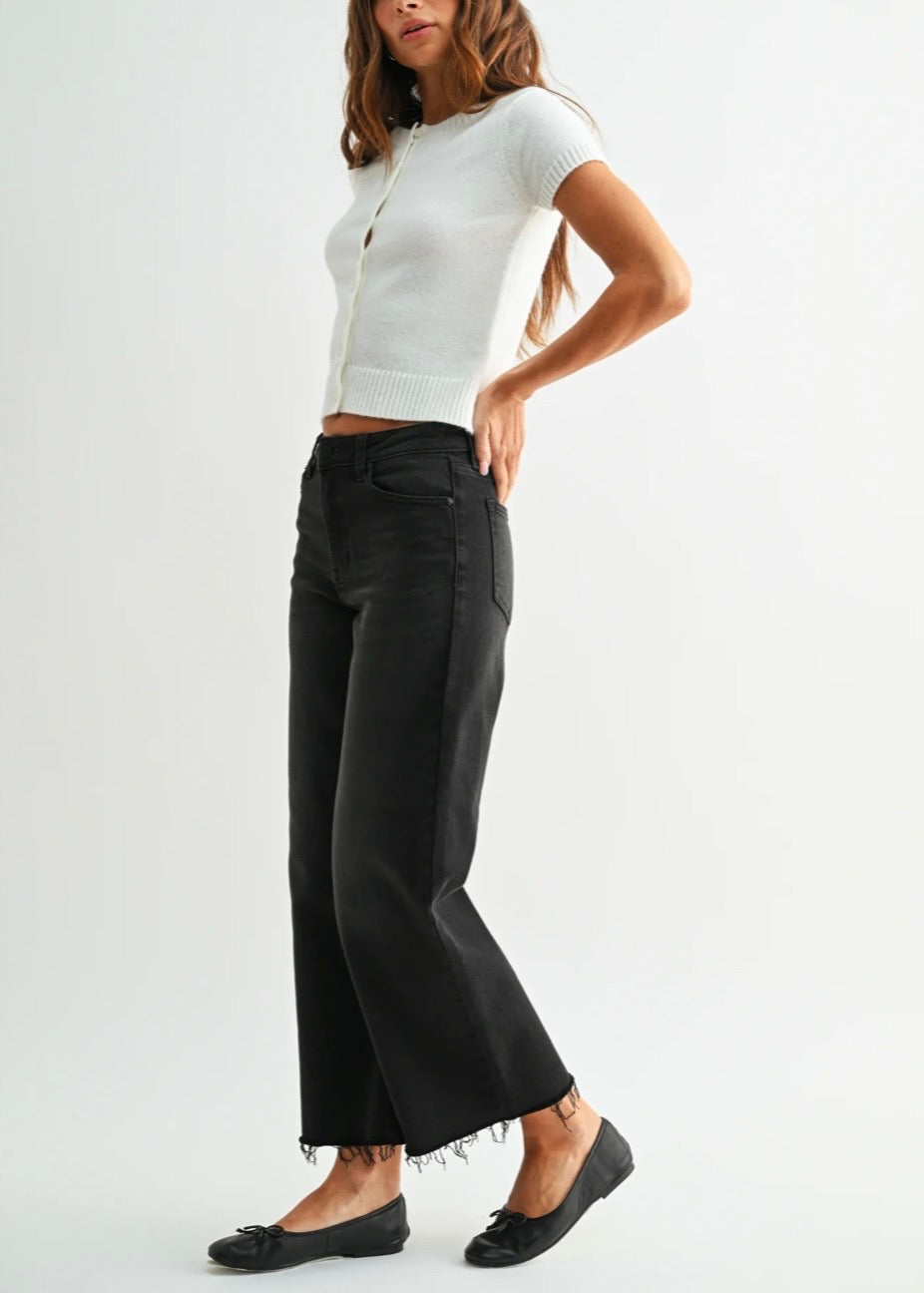 Slim Scissor Cut Wide Leg Jean