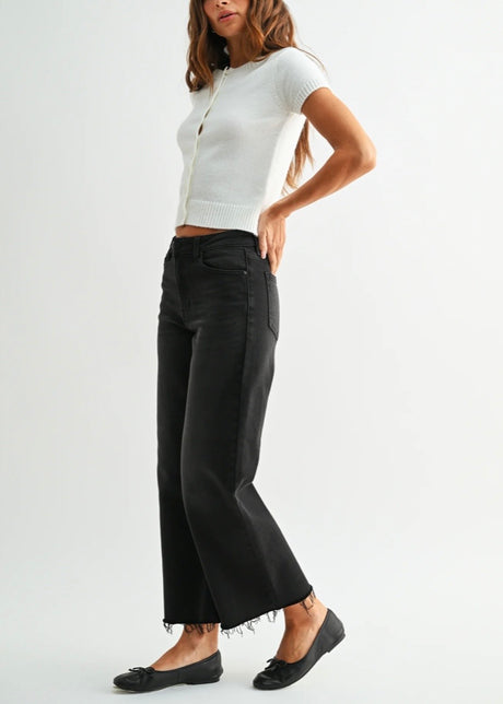 Slim Scissor Cut Wide Leg Jean
