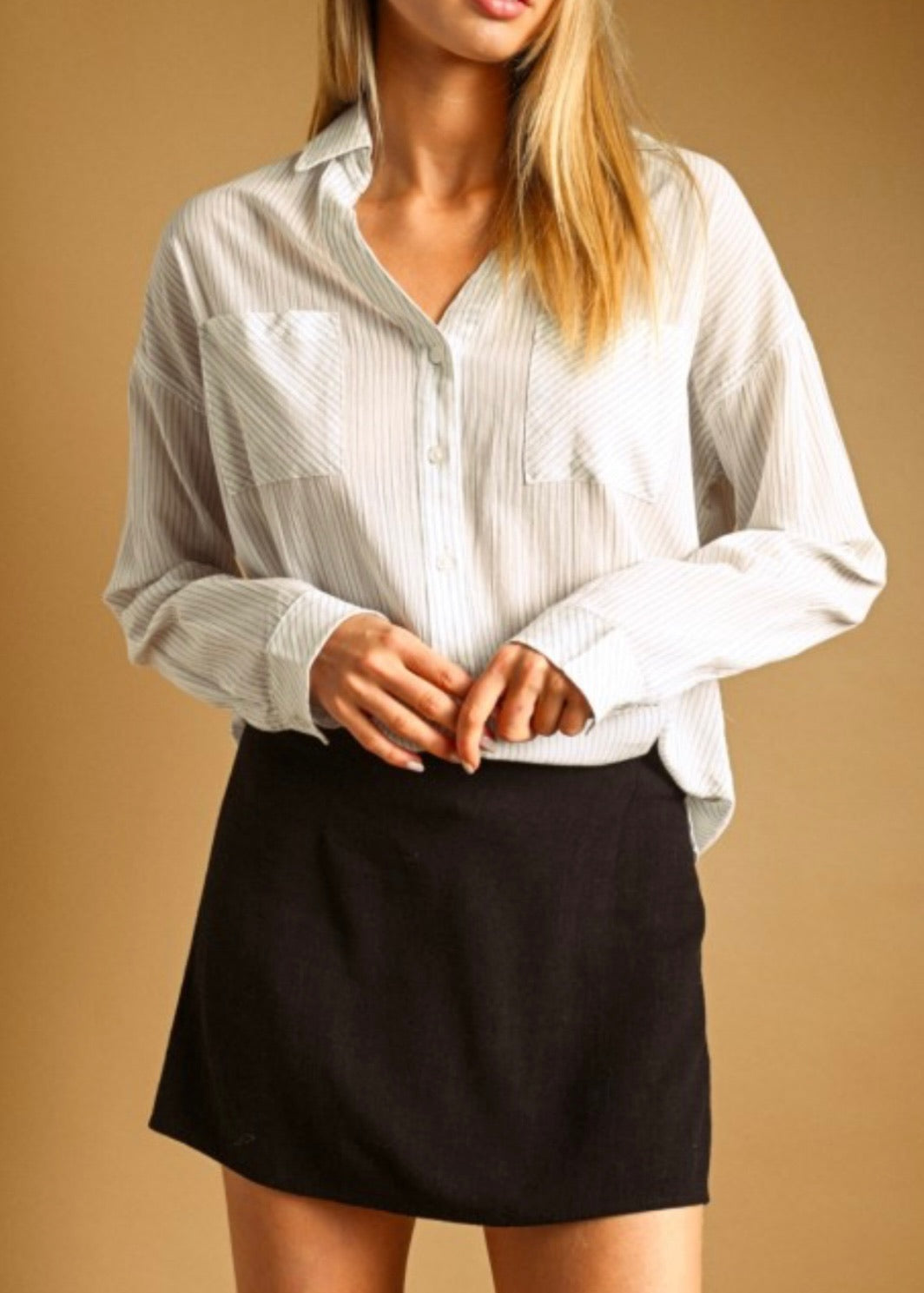 Minnie Stripe Button Down Shirt