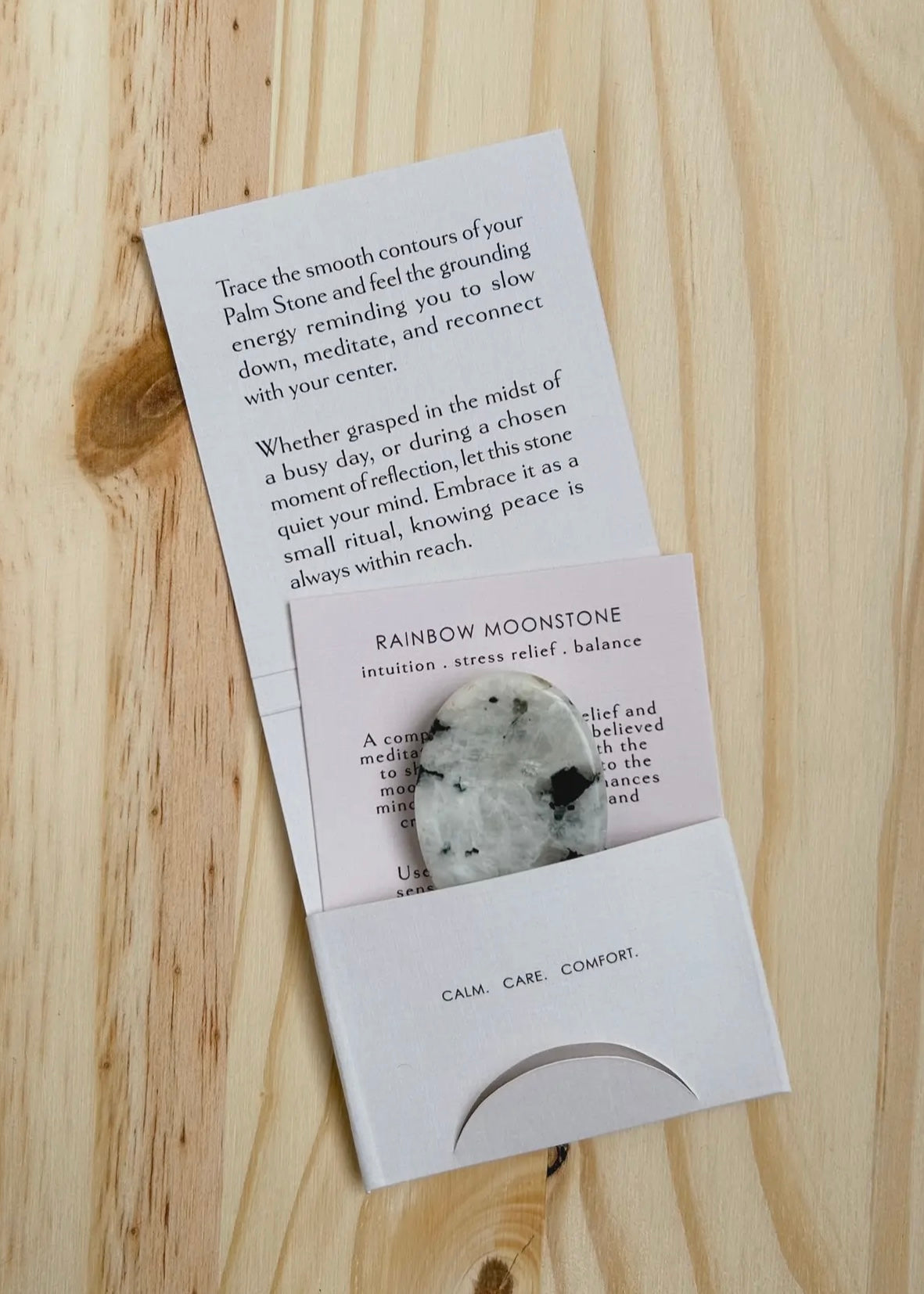 Palm Stone | Rainbow Moonstone