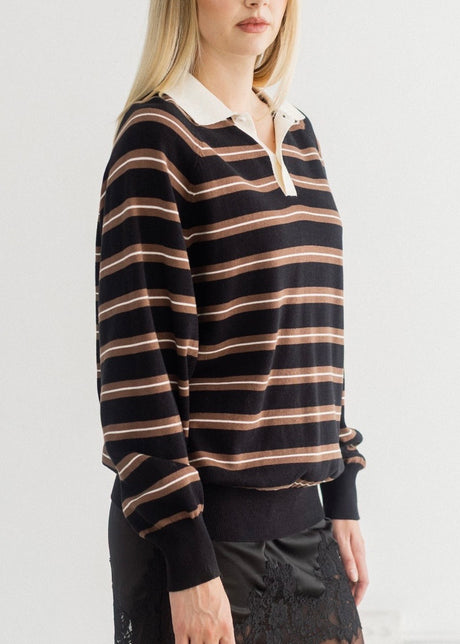 Oversized Knit Polo Shirt