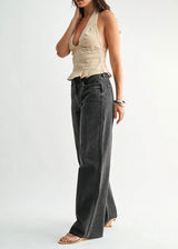 High Rise Full Length Wide Leg