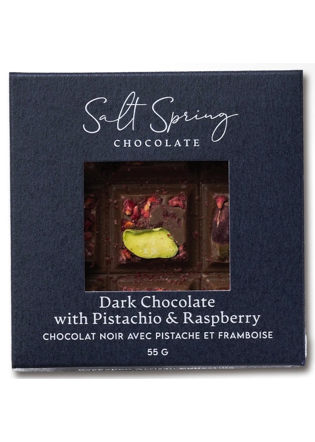 Dark Chocolate Raspberry Pistachio Peekaboo Bar