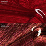 Red Hibiscus Green Flash Nail Polish