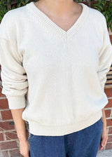 *pre-order Abby Cotton V-Neck Sweater