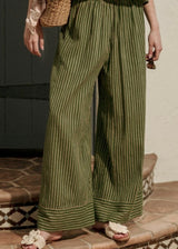 Olive Grove Stripe Pants