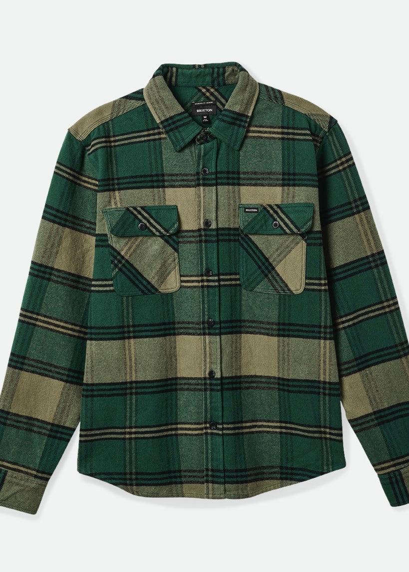 Bowery Heavy Weight LS Flannel Pine Needle/Olive Surplus