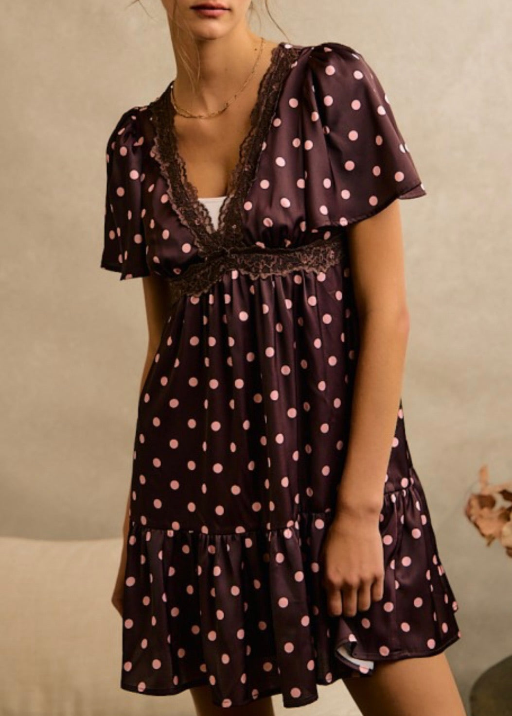 Jessica Polka Dot Babydoll Dress