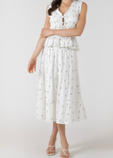 Dainty Rose Midi Skirt