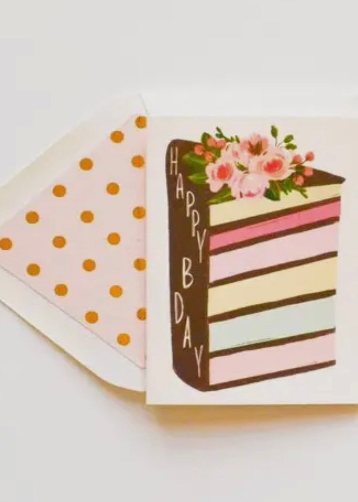 Happy Birthday Chocolate Layered Cake Card