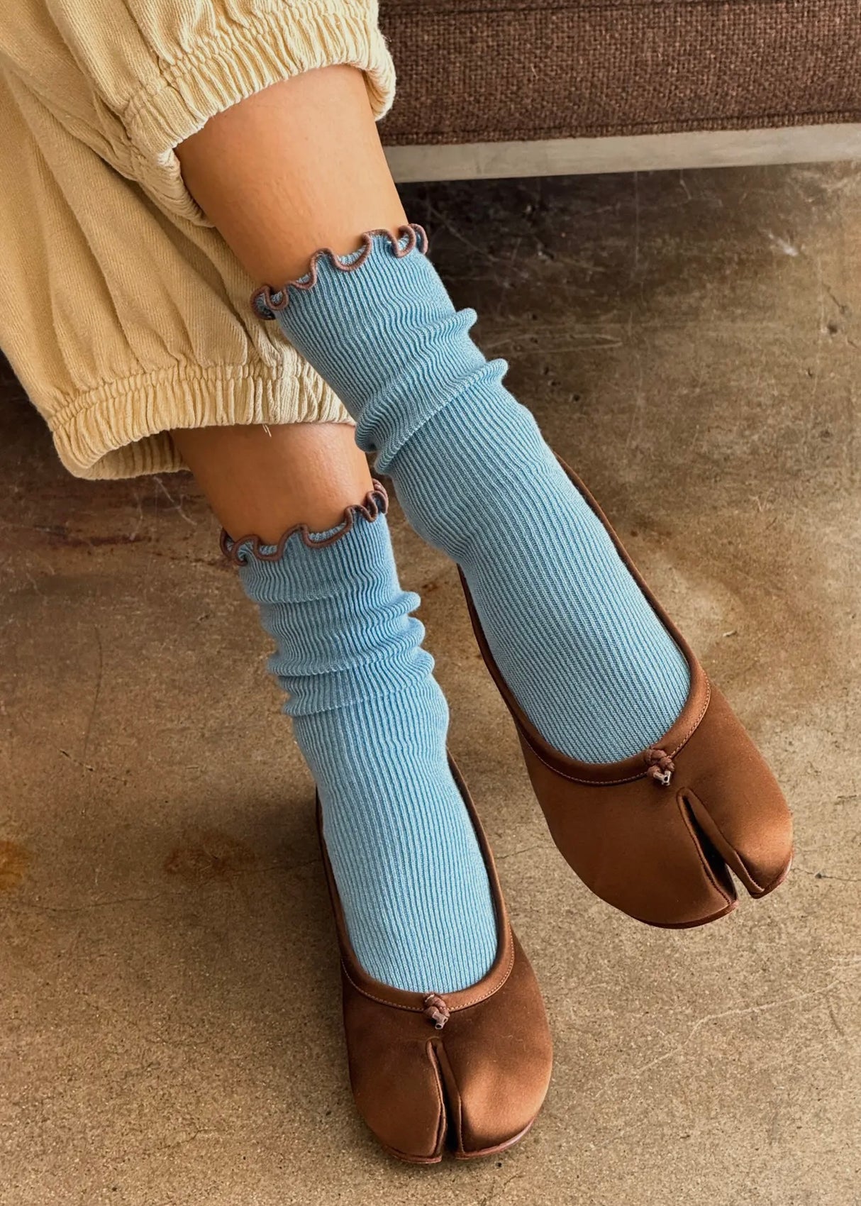 Ruffle Modal Socks