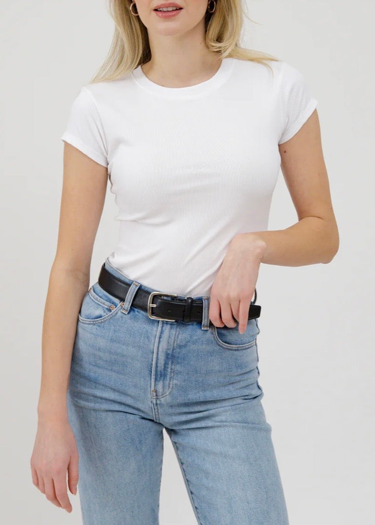 Ribbed Cap Sleeve