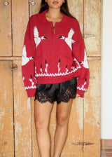 Bird Zip Cardigan