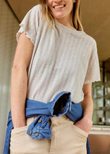 Cropped Rib Shirt
