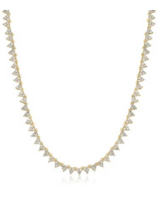 The Isabelle Stud Tennis Necklace