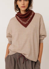 Embroidered Wool Bandana