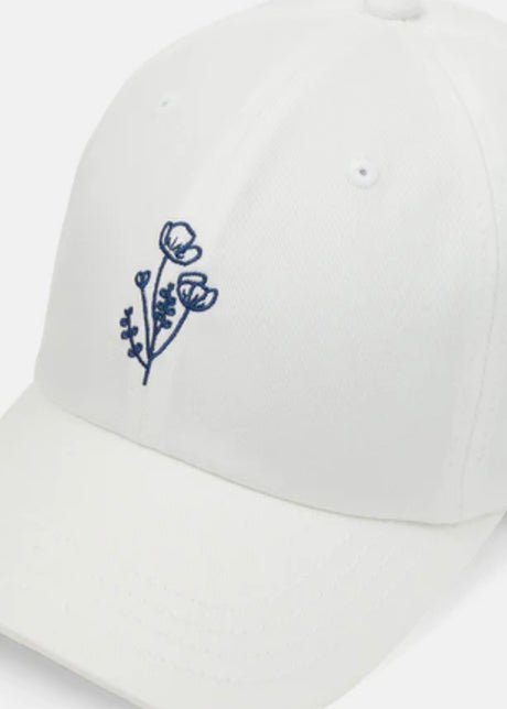 Flower Embroidery Peak Hat