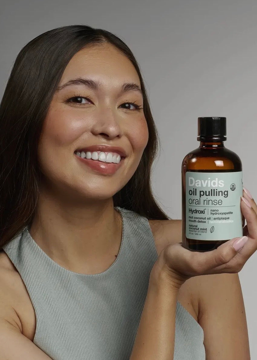 Davids Hydroxi™ Oil Pulling Oral Rinse w/ Nano Hydroxyapatite / 9oz