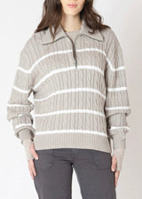 Half Zip Cable Sweater