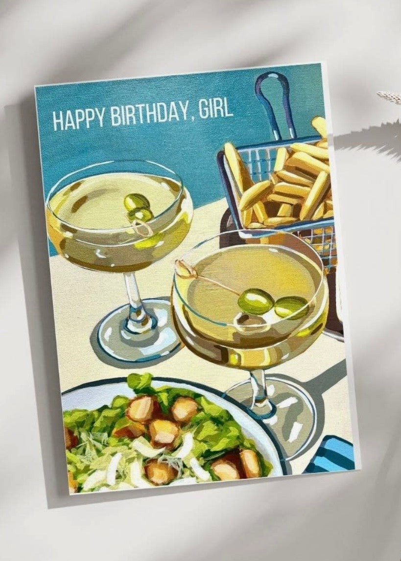 Girl Dinner Card