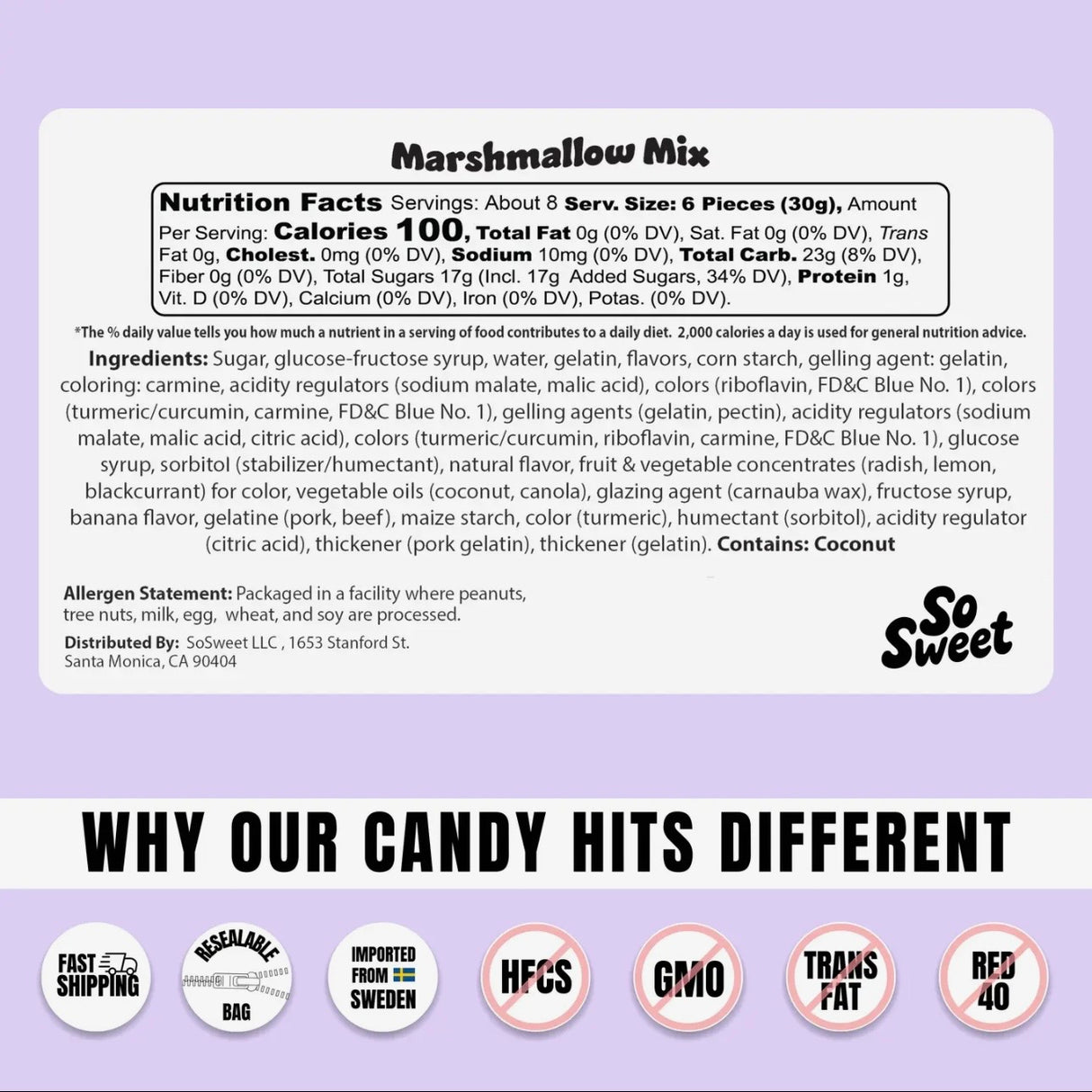 Swedish Candy Marshmallow Mix (5oz)