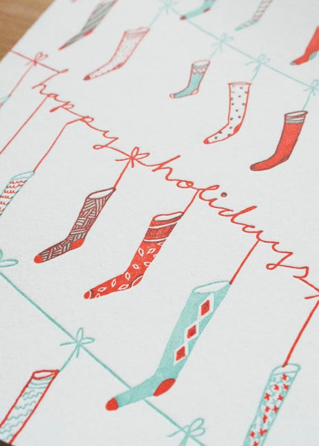 Stockings | Holiday | Letterpress Card