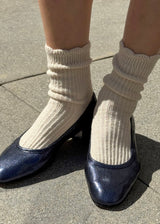 Linen Scallop Socks
