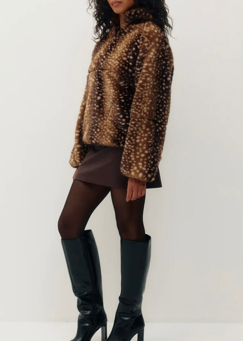 Tachette Faux Fur Zip Up