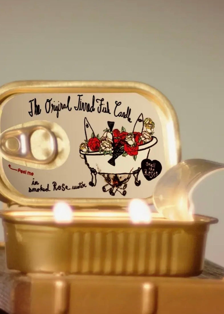 Tinned Fish Candle Smoked Rose Candle