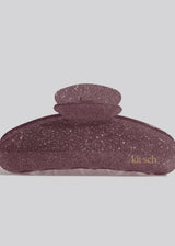 Holiday Pink Glitter Claw Clip