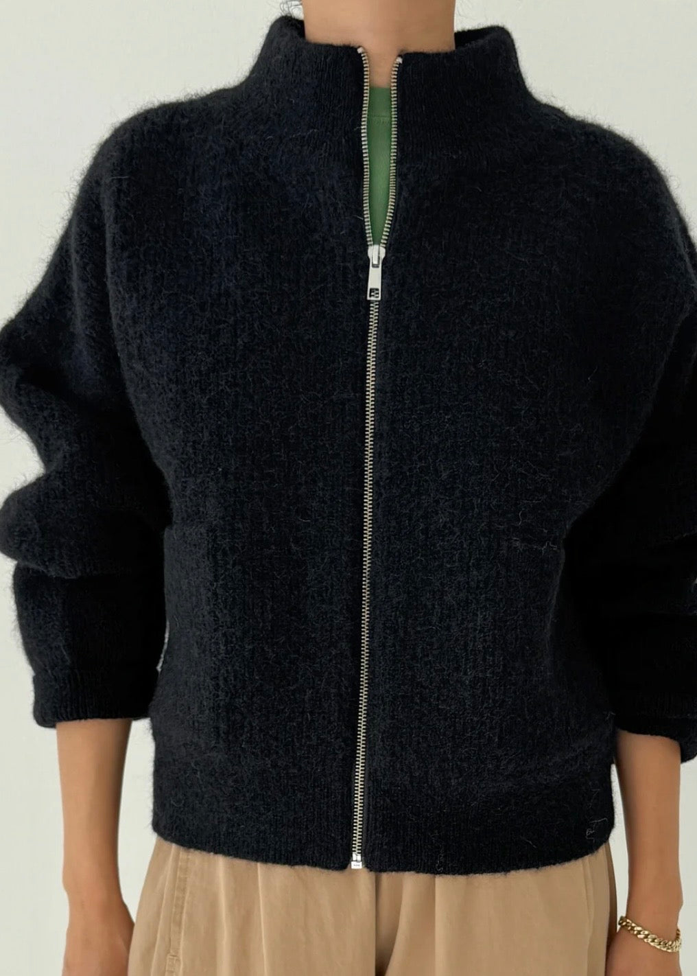 Alpaca Zip Front Jacket