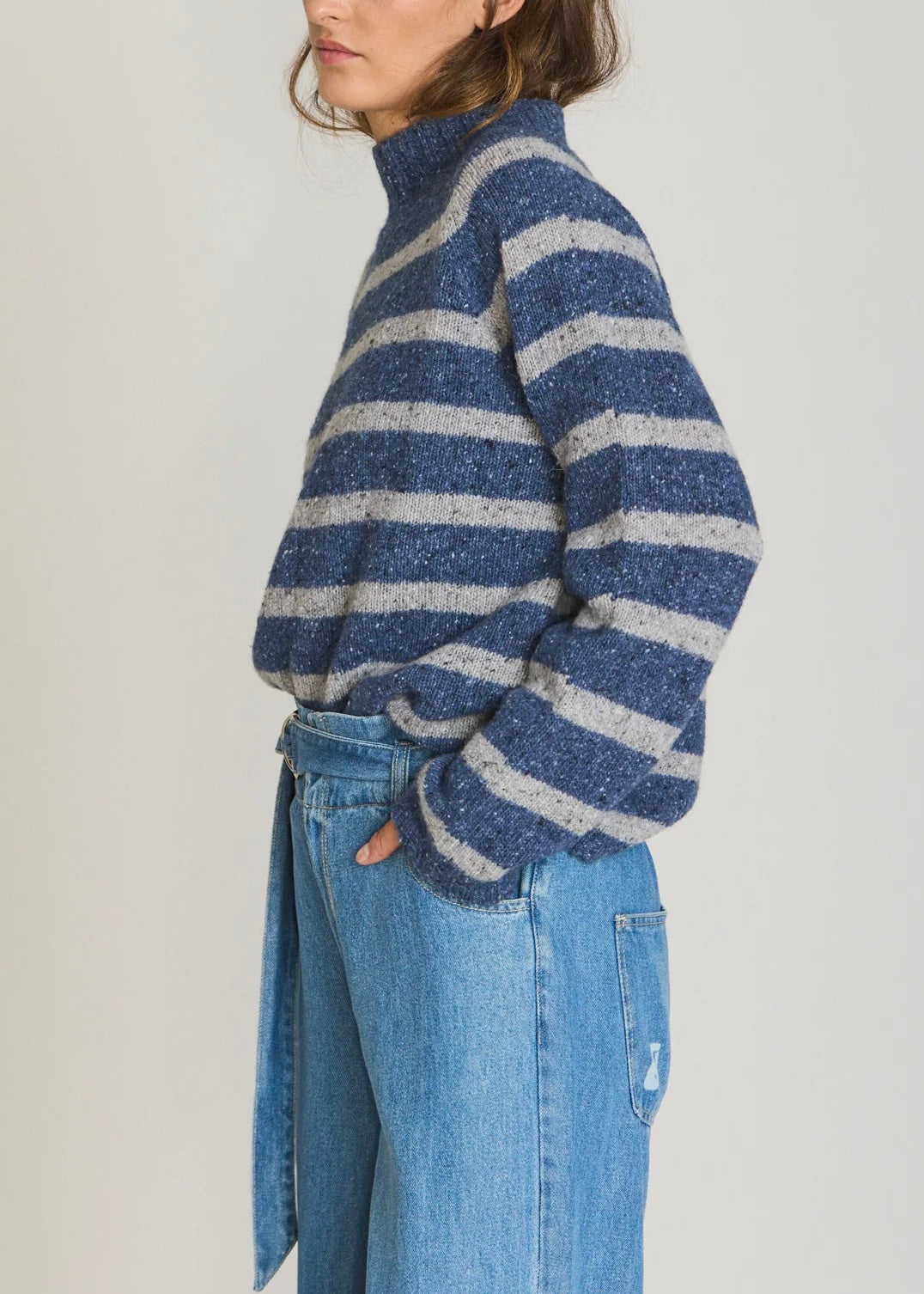 Striped Contrast Sweater
