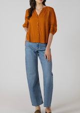 Golden Hour Pin Tuck Blouse
