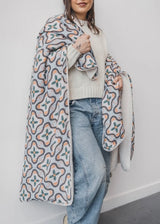 THE MOSAIC | Block Print Sherpa Lined Throw