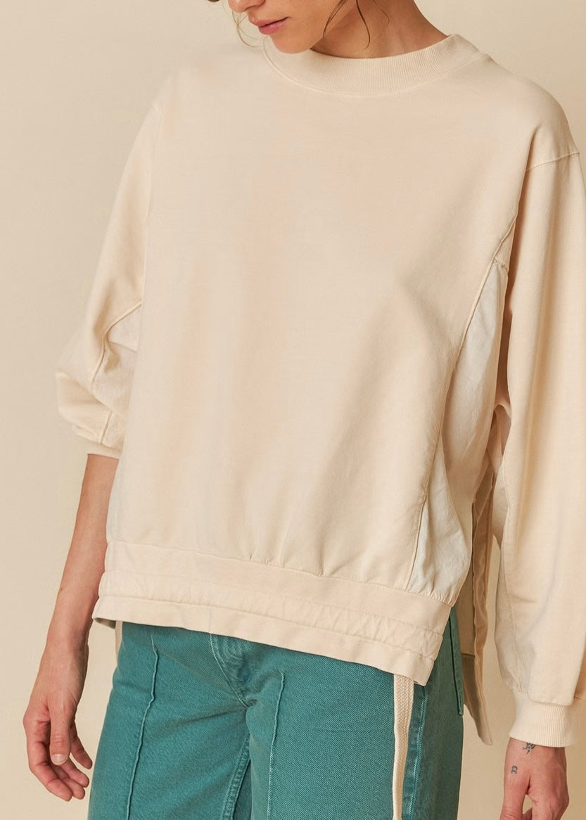 Cotton Sweatshirt with Ties