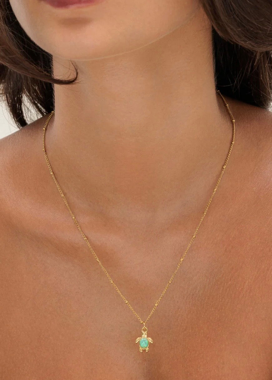 Opal Turtle Necklace
