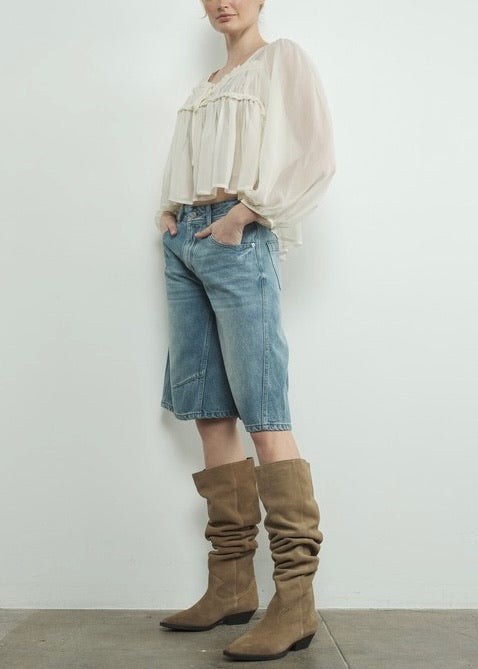 Bonnie Sheer Ruffle Blouse