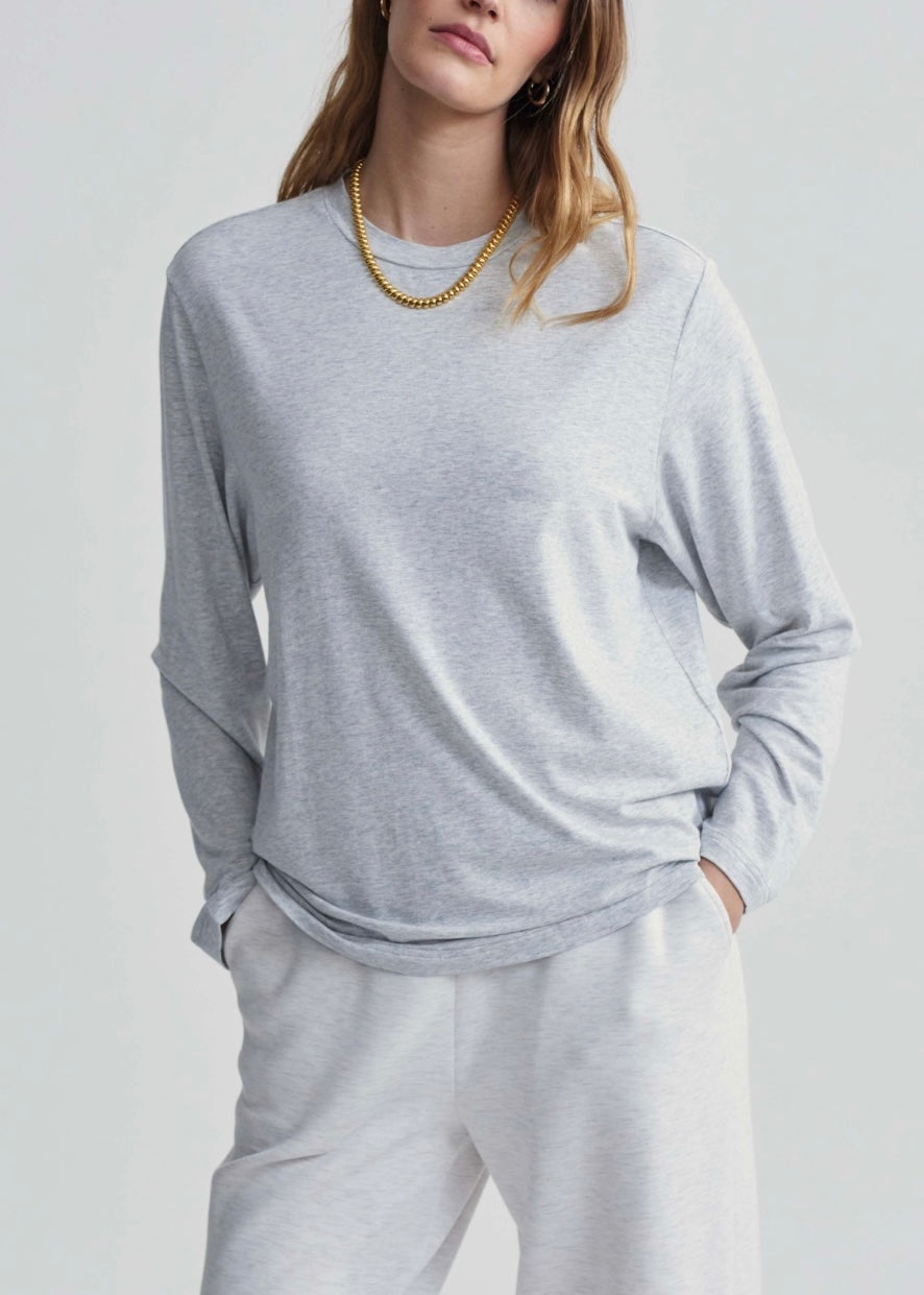 Leah Long Sleeve Boyfriend Tee