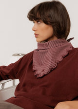 Striped Scalloped Bandana
