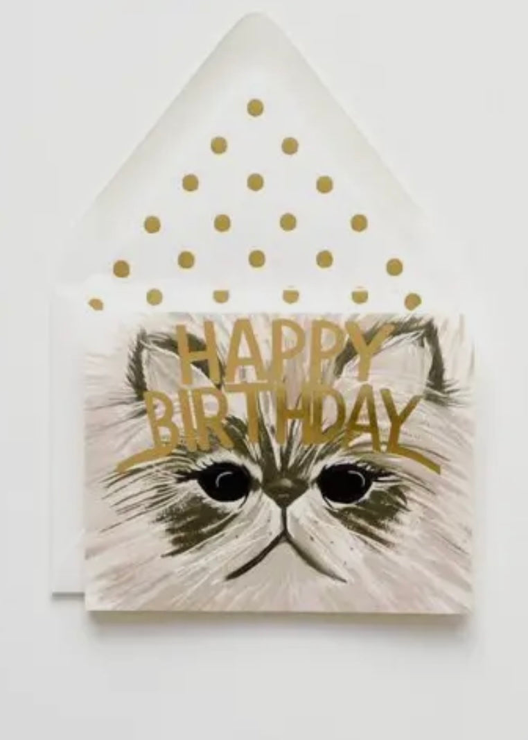 Handsome Cat Birthday Card