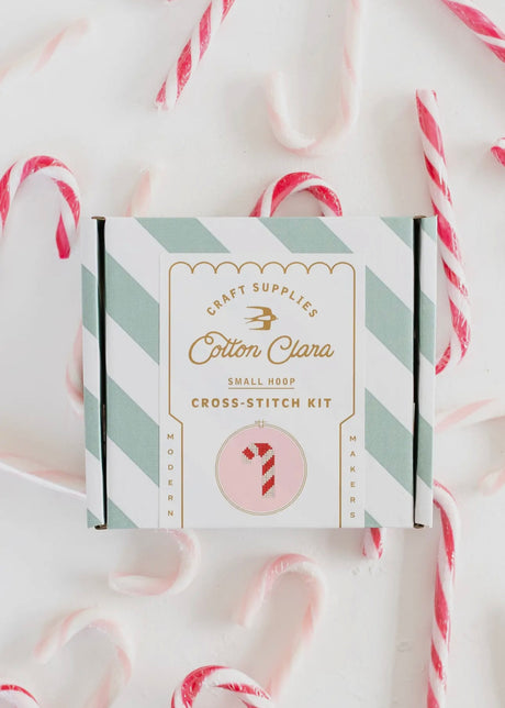 Candy Cane Cross Stitch Kit