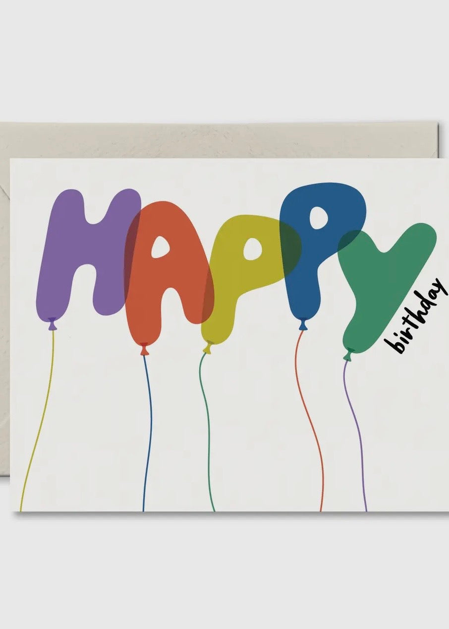 Happy Birthday Balloons Card