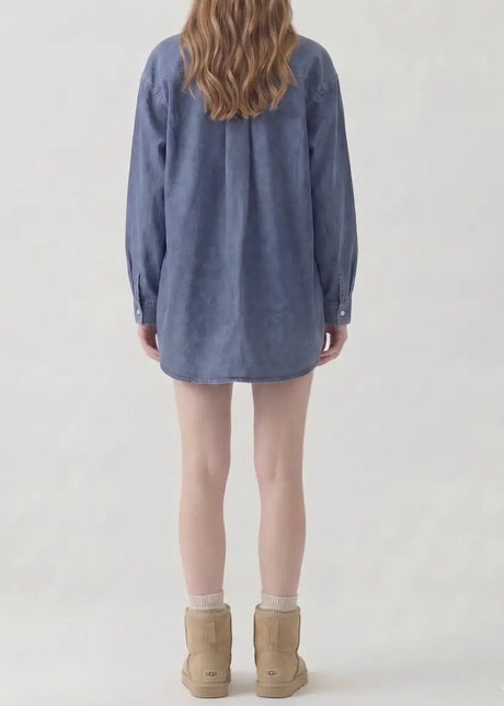 Pigment Washed Oversized Dress Shirt