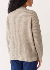 The Comfort Donegal Cardigan in Soft Beige