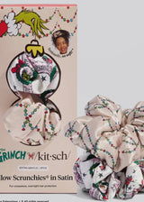 The Grinch X Kitsch Satin Pillowscrunchies® in Cindy Lou Who