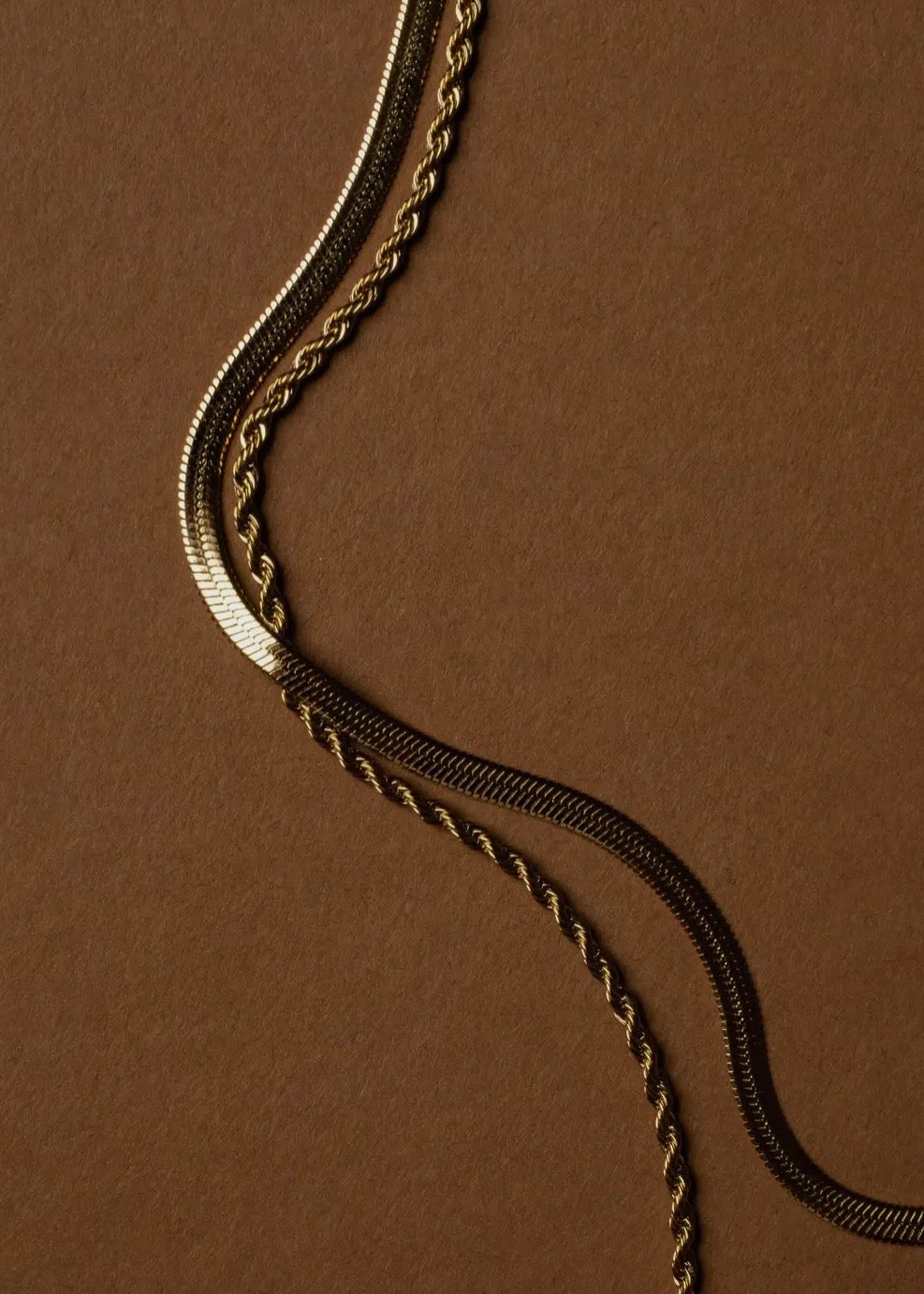 Sandra Dual Rope and Snake Chain Necklace