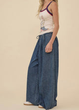Mercury Wide Leg Denim Pants
