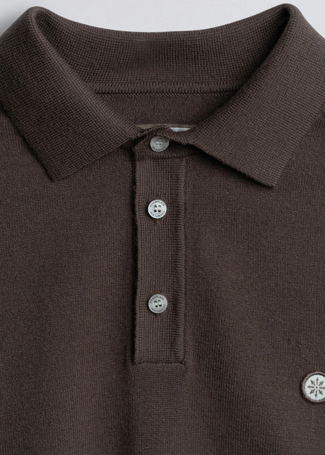 Long Sleeve Knit Polo