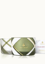 Frasier Fir Frosted Plaid Candle Set