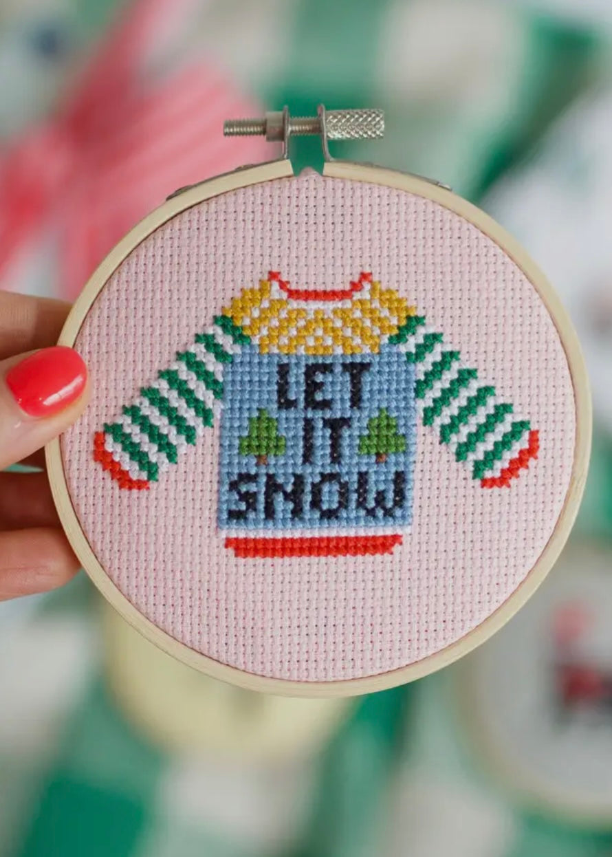 Let It Snow Sweater Counted Cross Stitch Kit